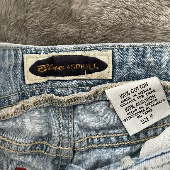 Vintage 90's Blue Asphalt Light Wash Mom Shorts 5 - Picture 3 of 5